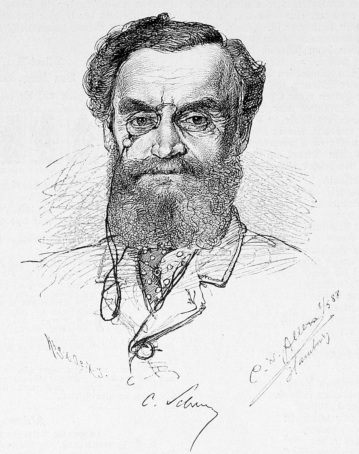 Carl Schurz, Zeichnung, 1888