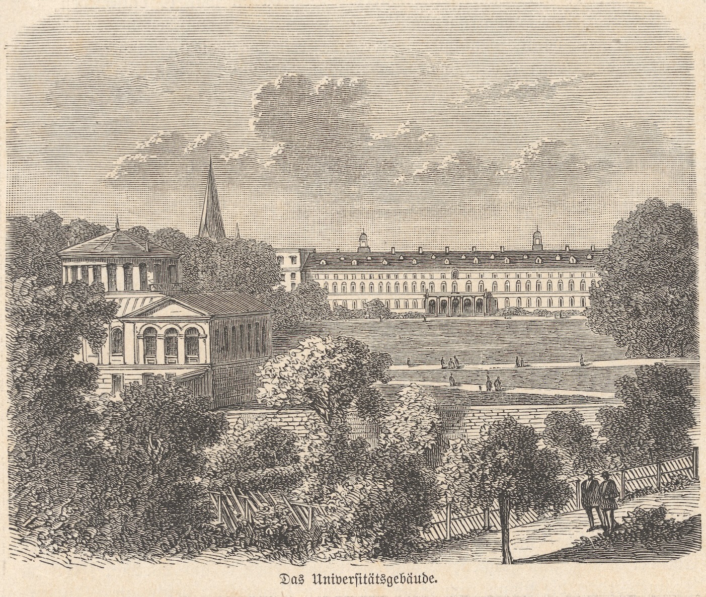 Das Universitätsgebäude, Universität  Bonn (Hofgarten), ca. 1850